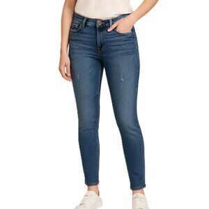 Loft Womens 26P (2P) Relaxed Skinny Jeans Medium Wash Blue Cotton Denim Pants
